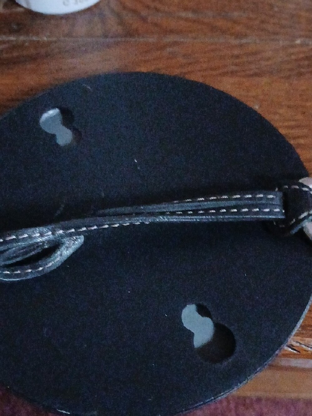 Fossil Silver Key Pendant on Black Leather Cord - Picture 3 of 3